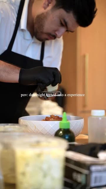 Edgar plating a dish