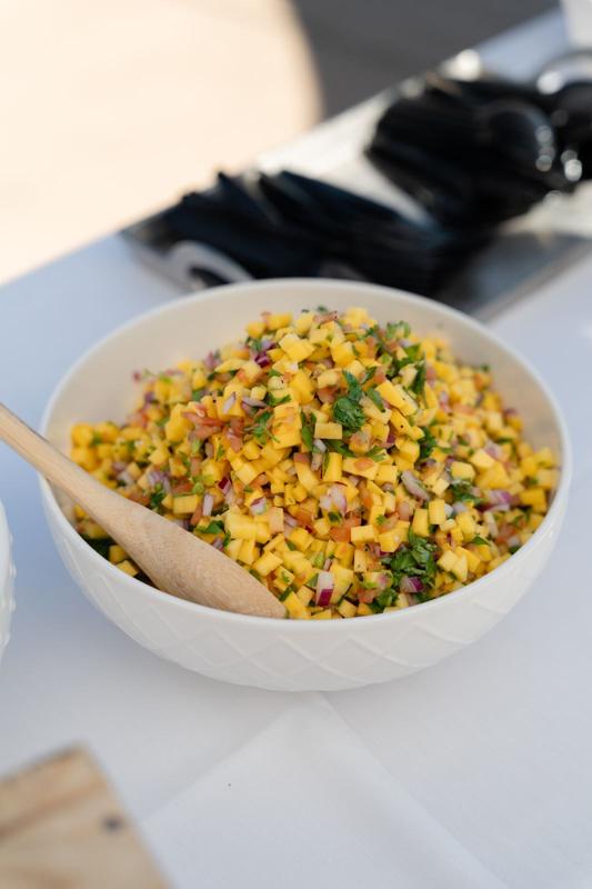 Fresh mango and corn salsa