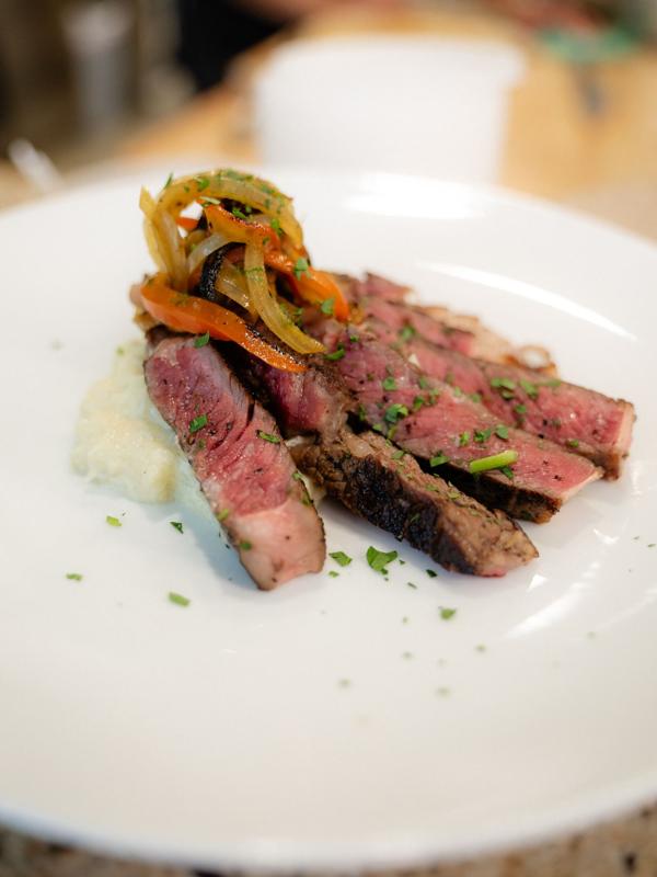 Steak with roasted vegetables